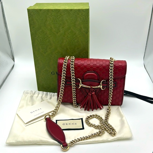 Gucci Handbags - Gucci Mini Emily Crossbody Bag with Box, care cards, and Dustbag